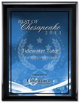 Awarded "Best of Chesapeake 2011 -- 2017 Tutoring 