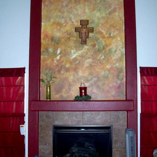Wall niche faux painting, The client wanted Tuscan