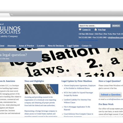 Moulinos and Associates, a law firm in Manhattan, 