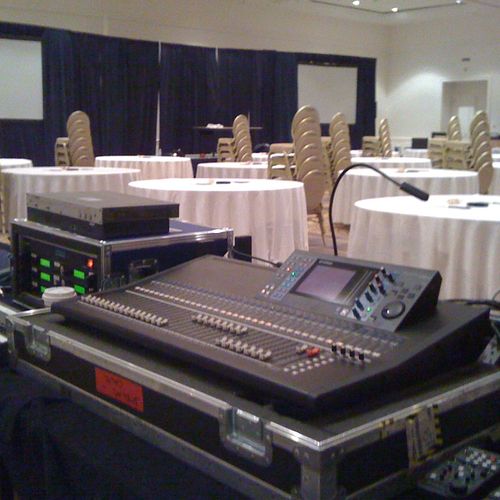 Setting up for a live audio, video & telephone fee