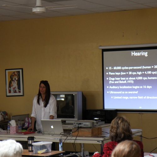 Sarah gives a seminar at Handi-Dogs Tucson, AZ
