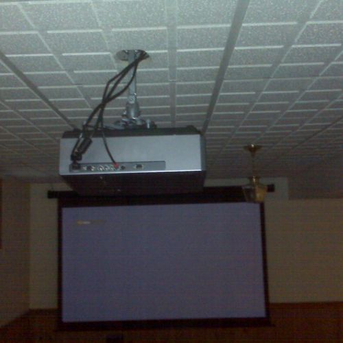 Screen and projector install