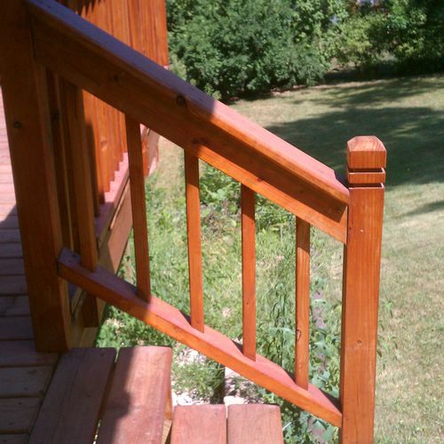 Add a set of stairs to your enclosed deck giving y