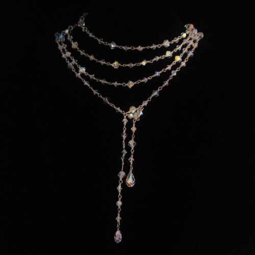 This swarovski crystal lariat is made up of many s