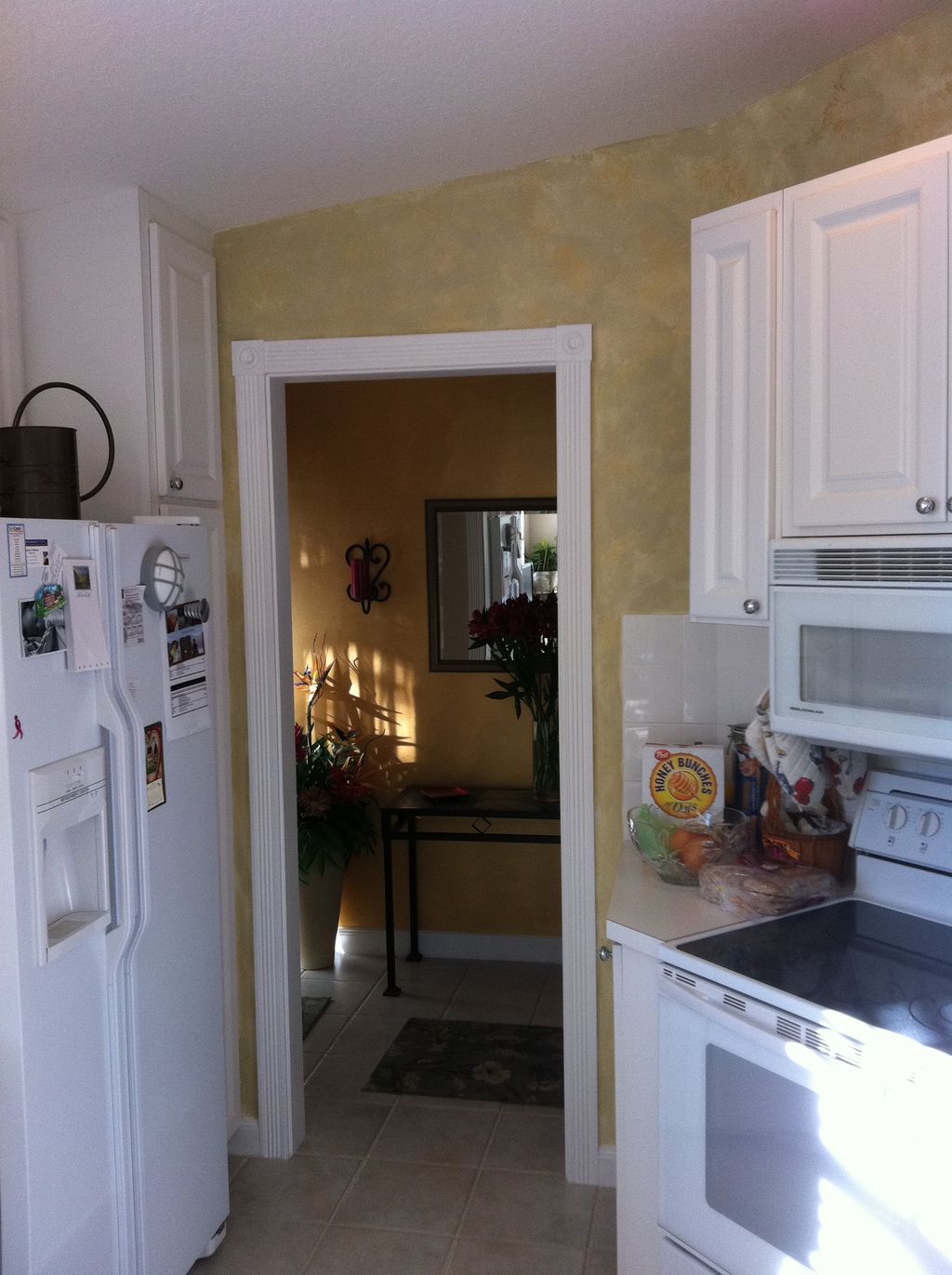 organizing and adding texture to a kitchen