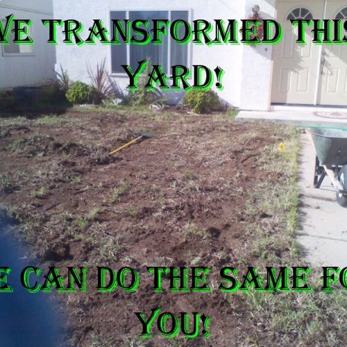 We prepare your yard for new sod and get rid of th