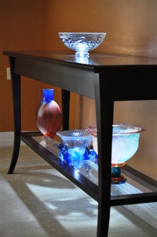 custom illuminated display table