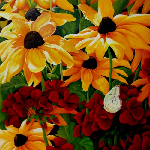 Sunflowers and Summer Acrylic on canvas