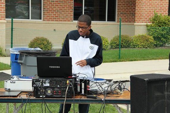 Me at Stevenson's tailgating party