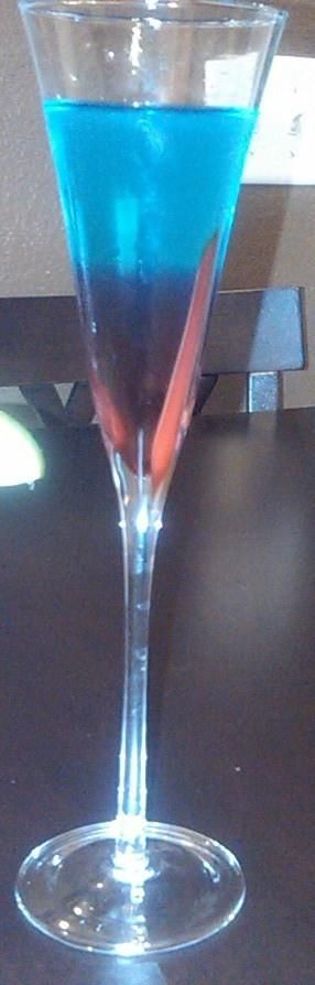 Dual Colored beverage.