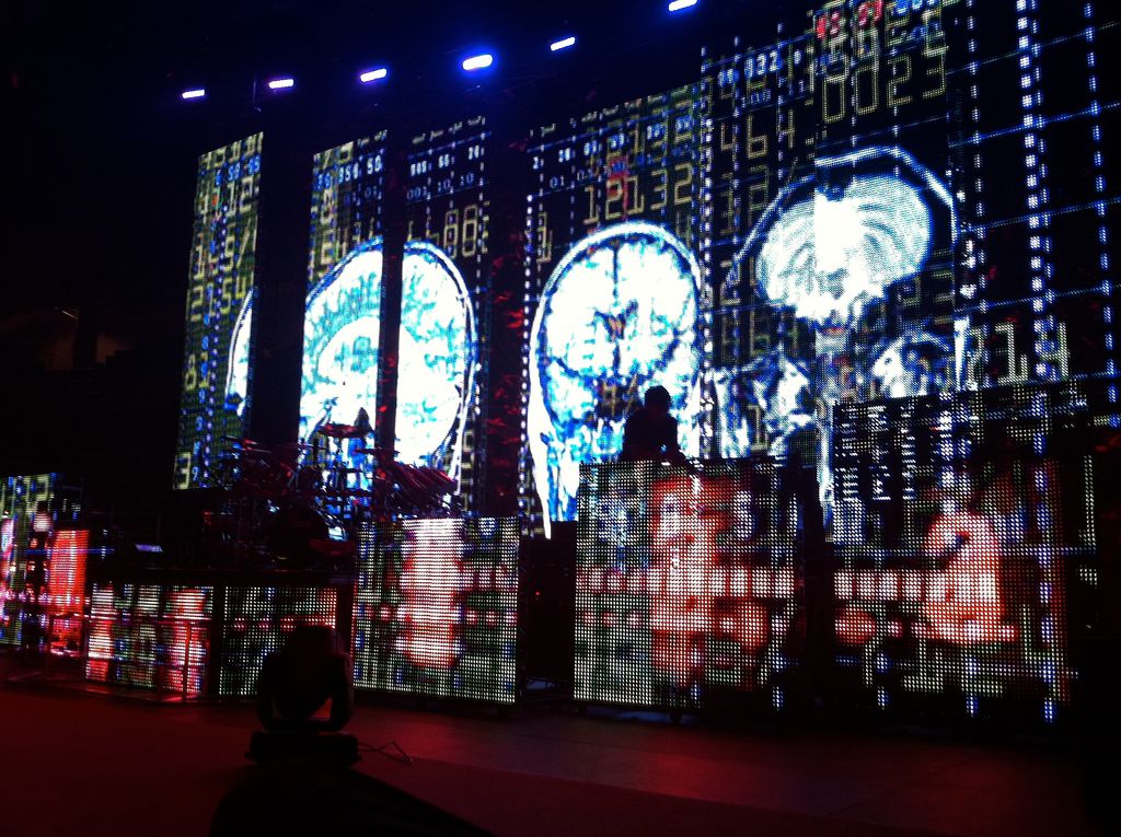 Disturbed LED wall stage setup. I was the engineer