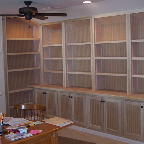 Built in bookcases paintgrade.
