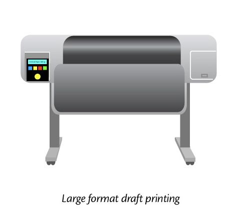 This icon of a large-format printer is for a Macin
