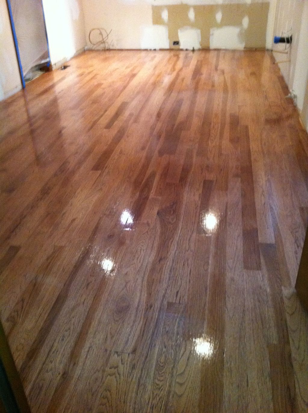 3 inch hickory stained