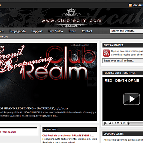 Club Realm Website and Graphic Design