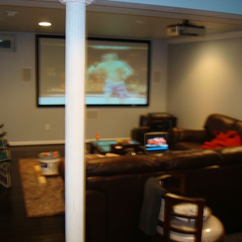 Home Theater 120 inch screen with 7.1 surround sou
