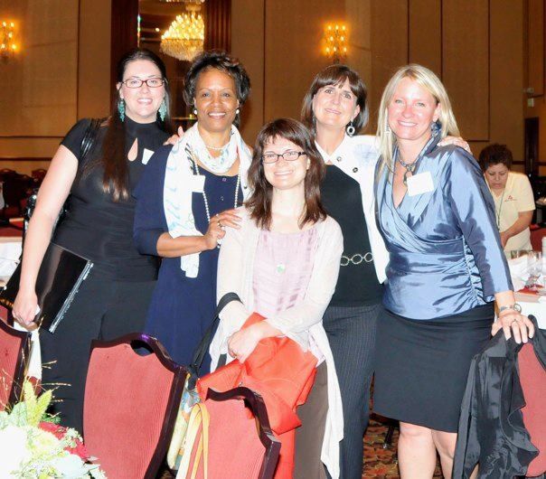 I am front and center with ladies from Financially