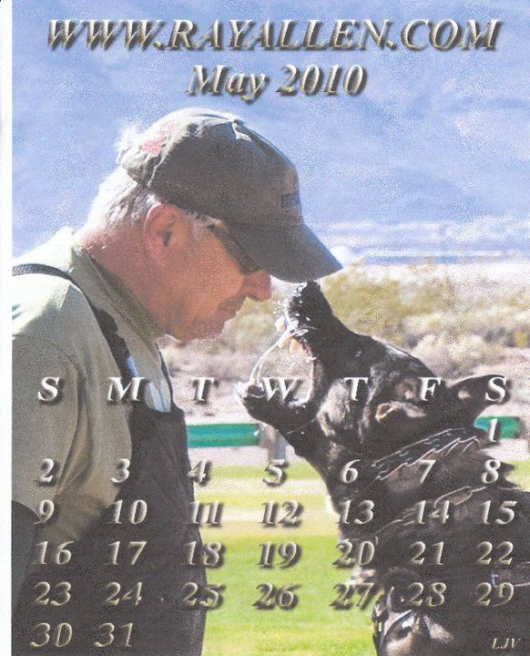 Rick The K9 Coach on the Ray Allen Calender.