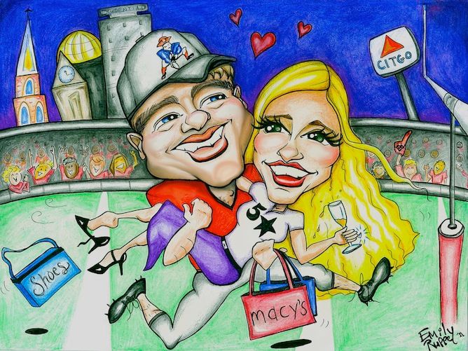 Commissioned caricature from a Boston client