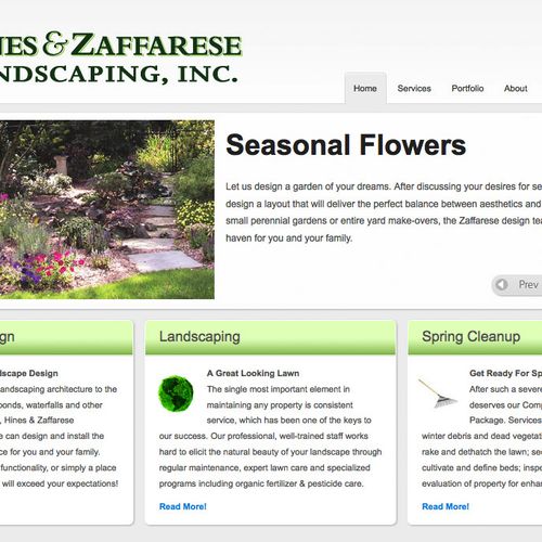 Web Design Project: Hines & Zaffarese Landscaping