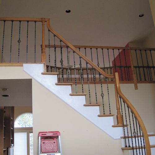 Install spindles/railing