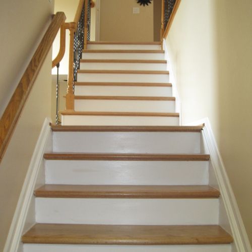 Install stair treads with risers