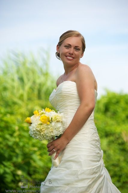 Blushing Bride.
M and D Block Island Wedding.