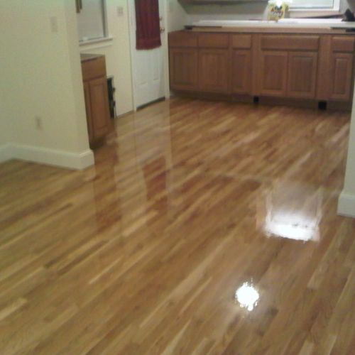 floors just after applying finish