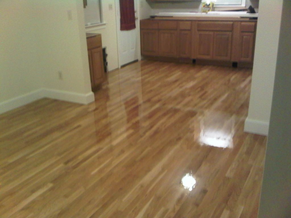 floors just after applying finish