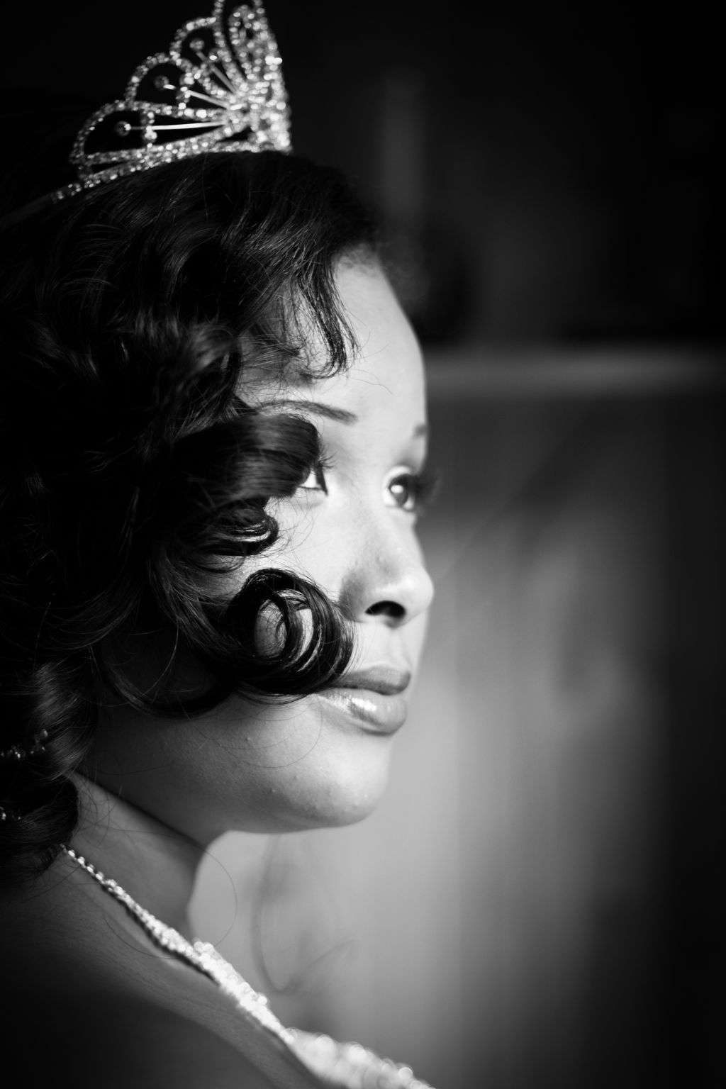 Bride in northlight.