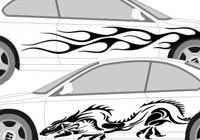 Single solid color accent and signature decal kits
