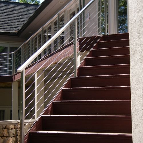 Rectangle tube stainless steel cable railing