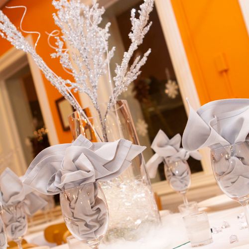 Our Winter wonderland table scape
