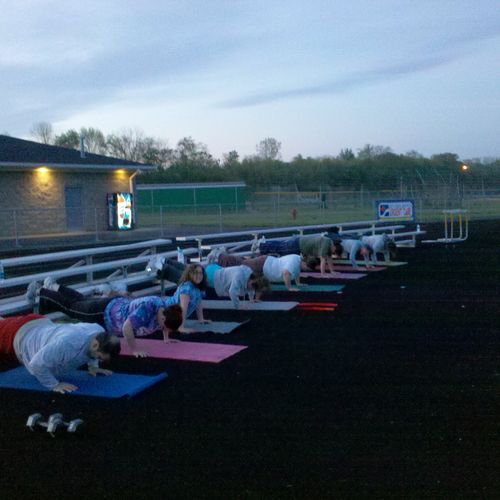 Decline push ups at A.M.Fitness Camp