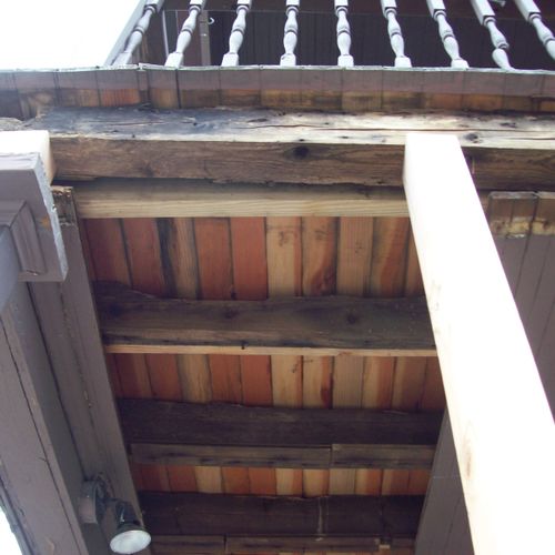 We repair or replace decks, rotted wood