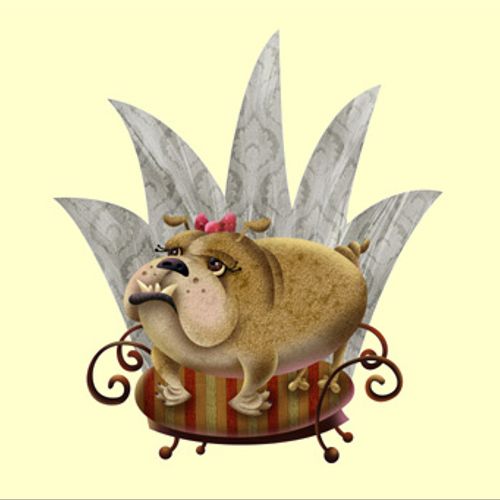Princess Bulldog (Photoshop character illustration