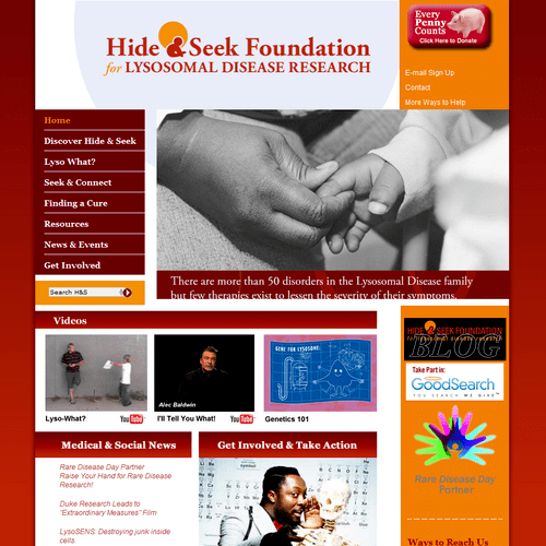 Hide and Seek Foundation website