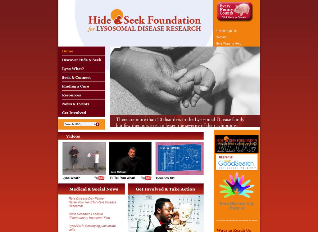 Hide and Seek Foundation website