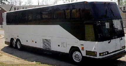 The 55 Passenger Motor Coach.  Equipped with a Ste