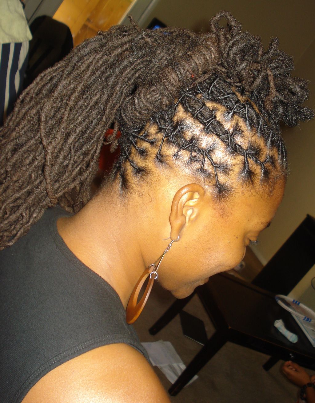 Mixed style with ropes twists and a mohawk