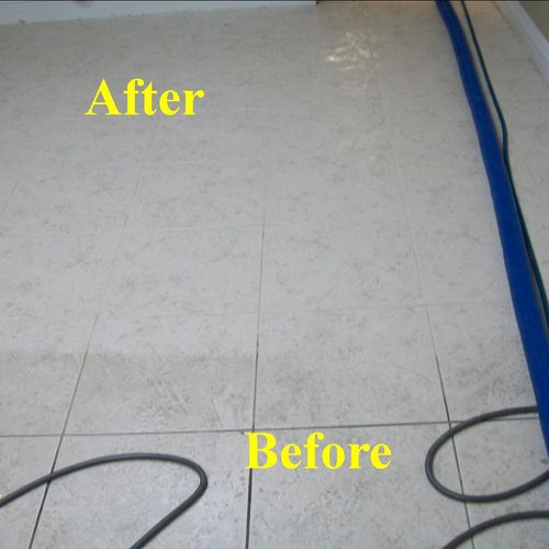 before and after tile