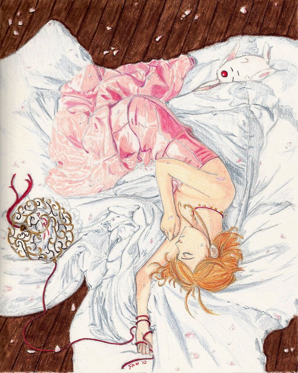Done with coloured pencil, an example of possible 