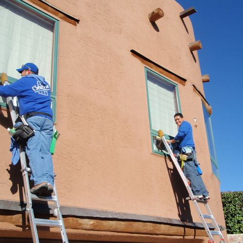 ClearVue Window Cleaners at a residential job.