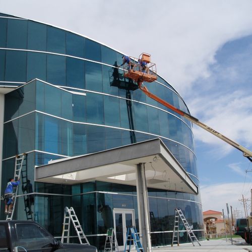 ClearVue Window Cleaners tackle another commercial