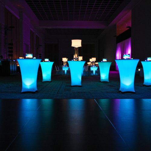We exclusively have Lighted Cocktail Tables to cus