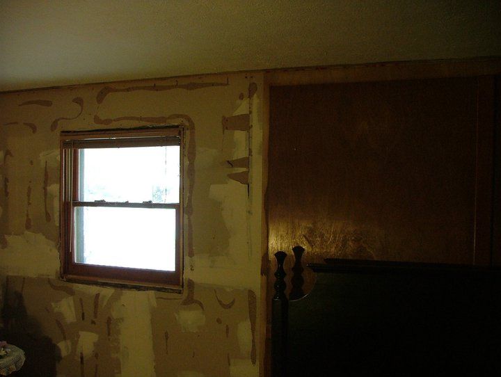 Gray Master Bedroom Remodel During