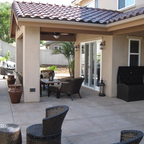 Custom Patio Roof and Concrete - Carlsbad