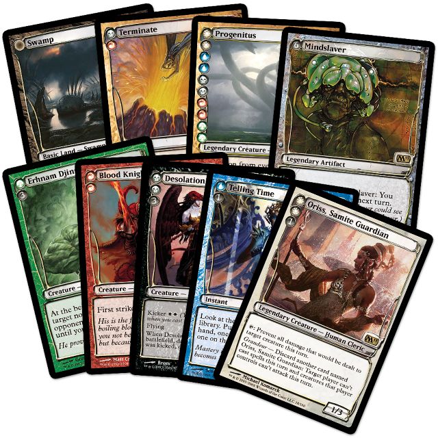 re-design of cardface template for Wizards of the 