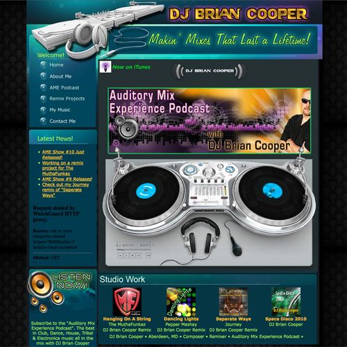 Custom DJ website design