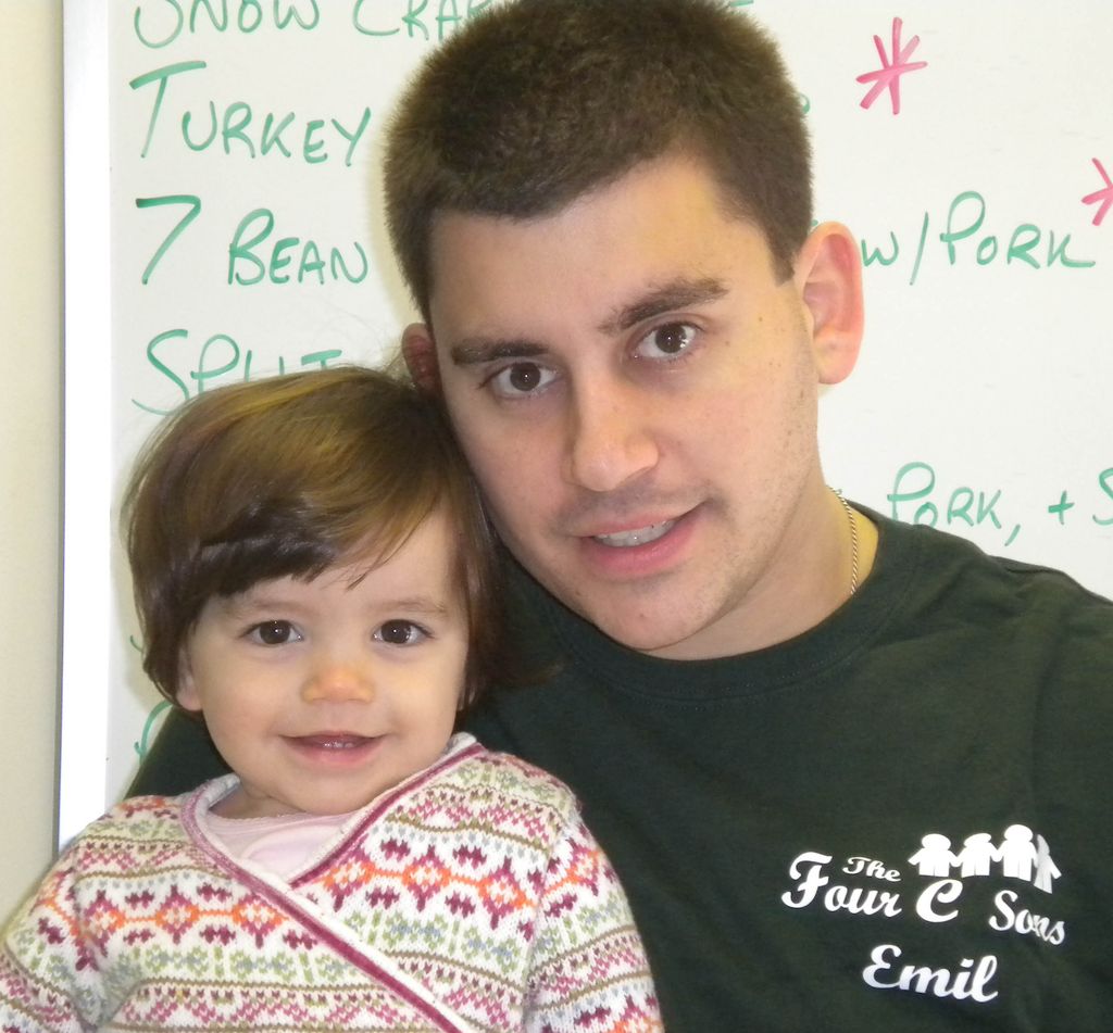 Four C' Sons owner, Emil Petti, with his daughter 